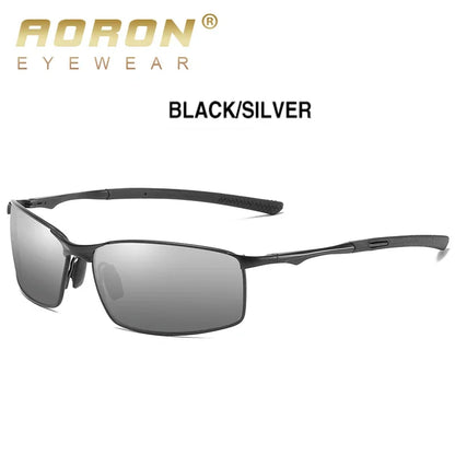 Aoron Polarized Sunglasses – UV400 Anti-Glare Metal Frame Driving Glasses for Men & Women