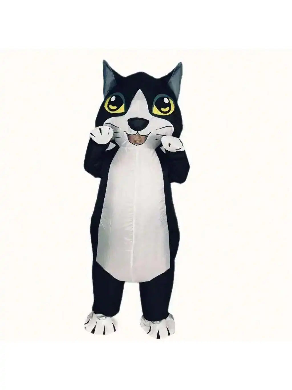Auto-Inflatable Cat Costume – Waterproof Lightweight Full-Body Jumpsuit for Adults & Kids Cosplay with Detachable Fan