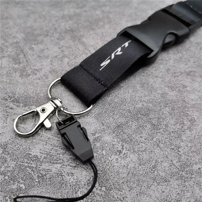 Black Neck Strap Lanyard – JDM Style Key, Phone & ID Card Holder for Car Accessories