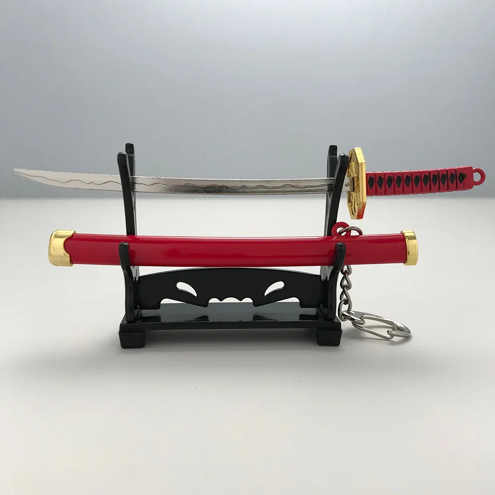 8 Styles Roronoa Zoro Samurai Sword Keychain – Katana Scabbard Keyring for Men & Women, Cosplay Toy Jewelry Gift