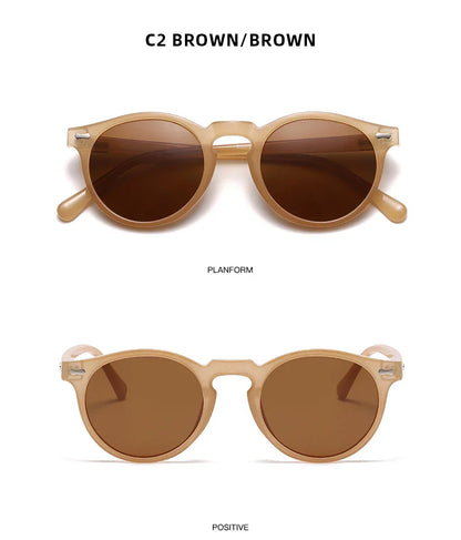 Retro Polarized Sunglasses — Small Round Vintage Shades for Men & Women