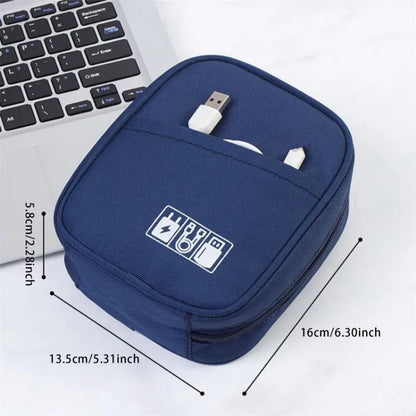 Travel Electronics Organizer Bag – Portable Cable & Wire Storage Case, All-in-One Accessories Carrying Pouch for Travel Use
