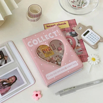 Mini Photo Album with 36/64/128 Pockets – Cartoon Photo Card Holder for Kpop Collectors and Photo Binders