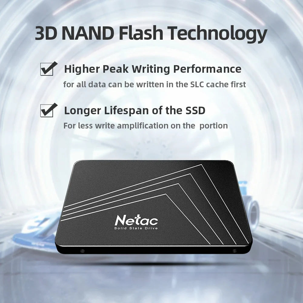 Netac 2.5'' SATA SSD – 128GB to 4TB Internal Solid State Drive for PC, SATA3 Hard Drive