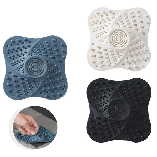 Anti-Blocking Hair Catcher and Stopper Plug - Shower Floor Drain Cover, Sink Strainer Filter for Bathroom and Kitchen Accessories
