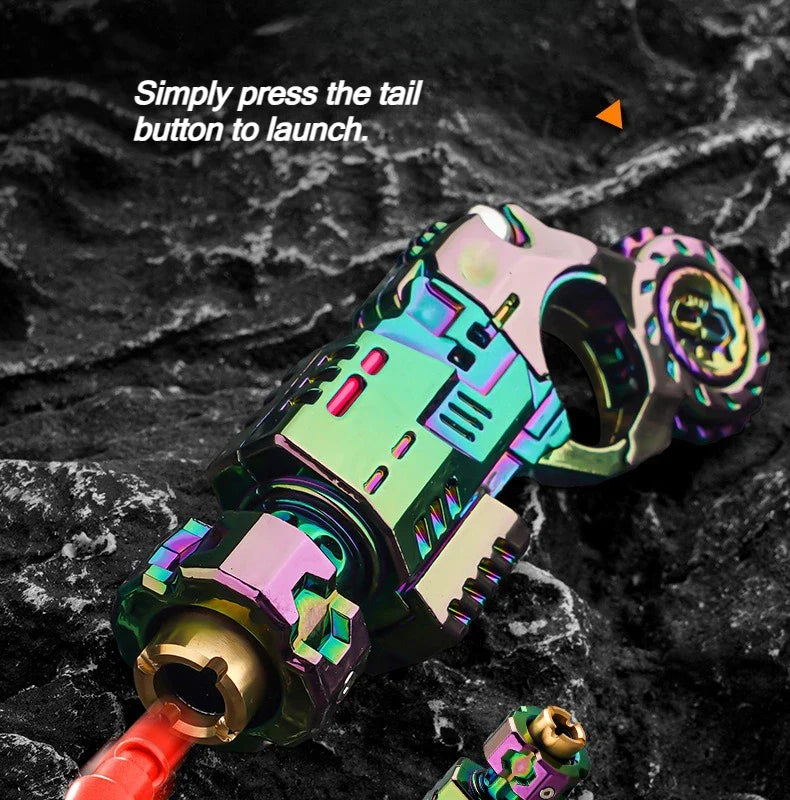 Shell-Ejecting Alloy Toy Pistol Set – Mini Finger Spinning Top Fidget & Sensory Desk Gadget for Teens