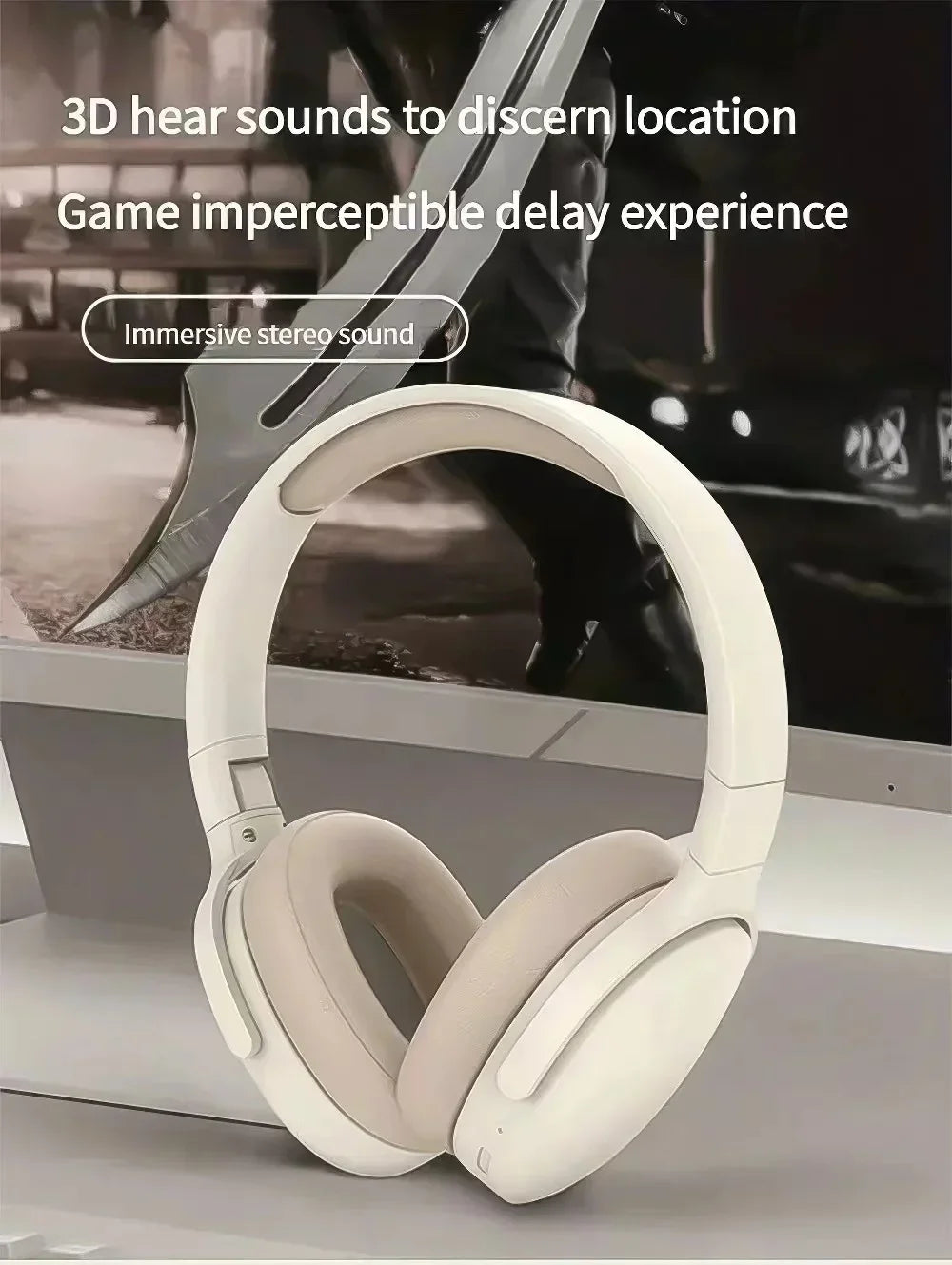 New Wireless Bluetooth Over-Ear Headphones – HiFi Stereo Headset with Mic, TF/AUX Music Player & Sports Earphones