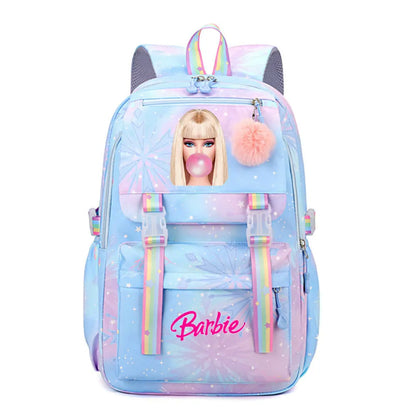 New Barbie Kids School Backpack – Canvas Travel & Laptop Bag for Boys, Girls, & Teenagers