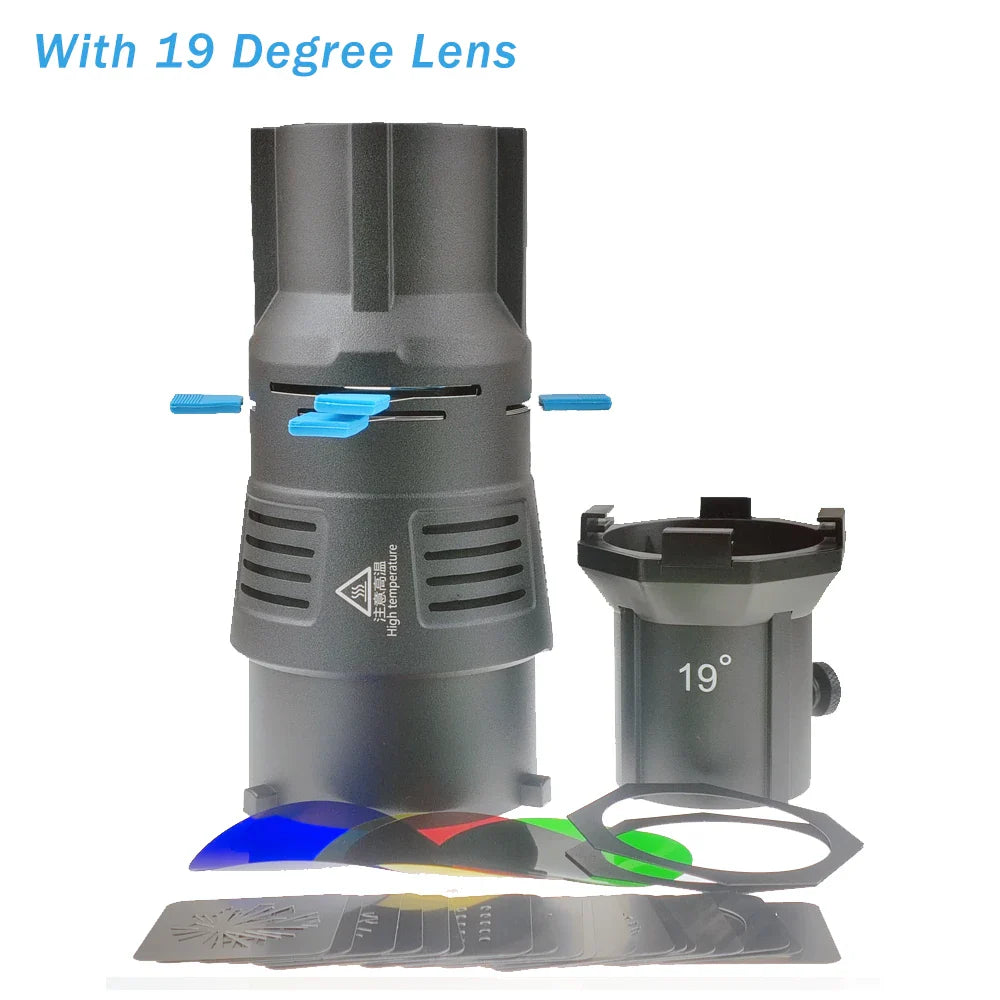 Focalize Conical Snoot Bowens Mount – Photography Condenser with Geometric Sheet Shapes, Gobo Filters & Gels