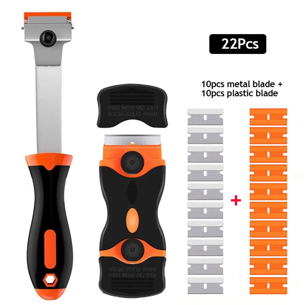 Multi-Purpose Scraper Blade Tool - Auto Film, Sticker, and Glue Remover - Razor Window Gap, Glass, Ceramic, and Home Car Cleaning Squeegee Knife