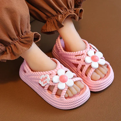 Children's Summer Sandals - Soft Sole Non-Slip Beach & Home Slippers for Boys and Girls