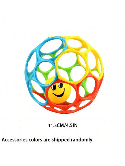 Soft Baby Grasping Rattle Ball – Early Education Sensory Toy with Bell, Random Color for Infants