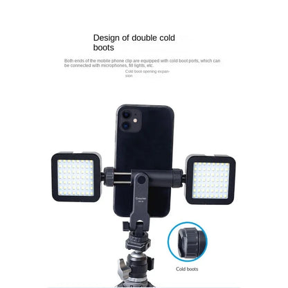 Vertical Shooting Phone & DSLR Monitor Mount Clamp – Tripod Holder for Smartphone Vlogging