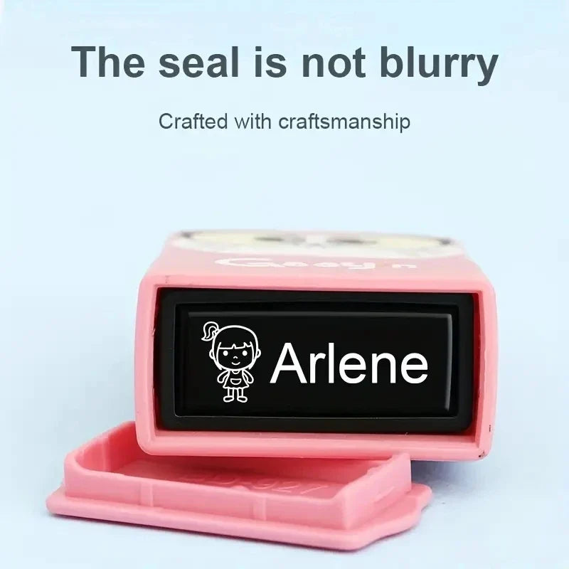 Custom Name Stamp for Kids - Waterproof Washable Personal Label Stamp for Clothes, Socks, School Items & Daily Essentials