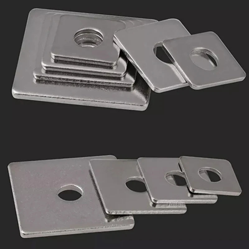 Square Flat Washer DIN436 — 304 Stainless Steel M3, M4, M5, M6, M8 High-Quality Washer Plates
