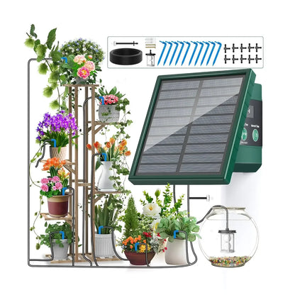 DIY Solar Drip Irrigation Kit – Automatic Garden Watering System for Balcony & Outdoor Plant Care Setup