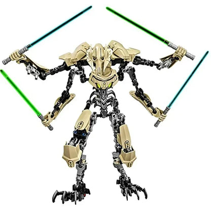 32cm KSZ714 Star Toy Anime General Grievous Action Figure with Lightsaber Building Blocks Model – Robot Combat Gift