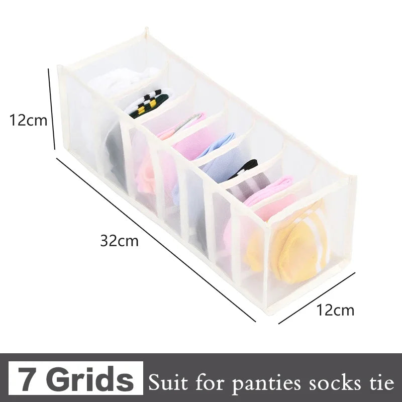 Underwear & Clothing Organizer Storage Box – Sports Bra, Socks & Panties Drawer Divider for Wardrobe & Cabinet Organization