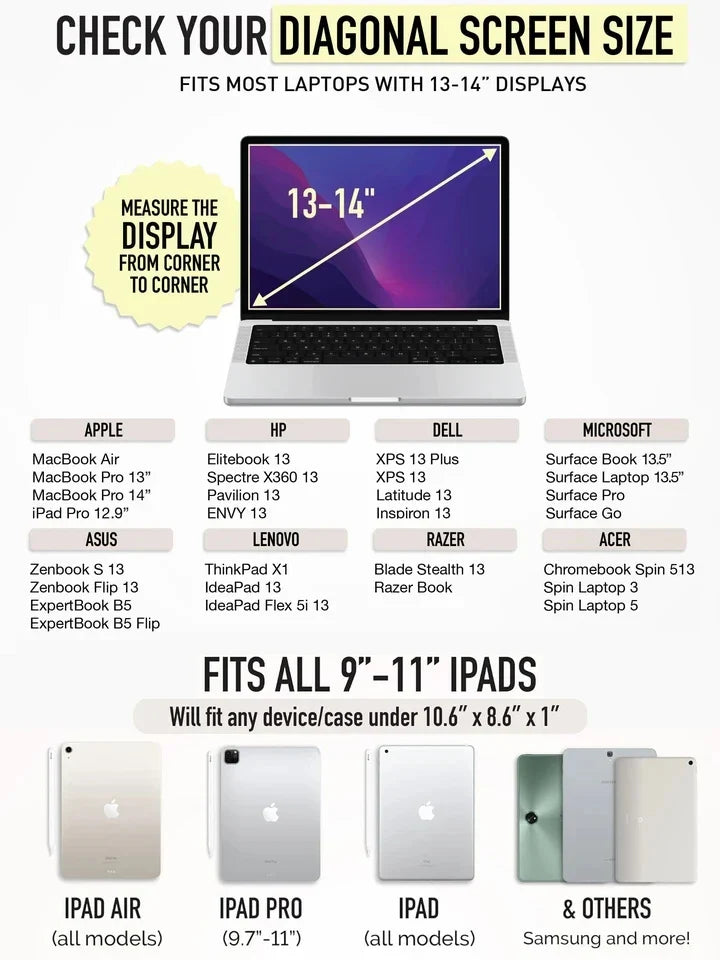 Puffy Laptop Sleeve 13-14 Inch — Protective Laptop Cover for Women, Fits iPad Pro 12.9, MacBook Pro 14, MacBook Air 13, and Tablets