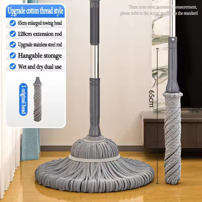 Multi-Functional Microfiber Mop | Automatic Rotating Self-Twisting Mop for Easy Hand-Free Cleaning | Household Water Mop