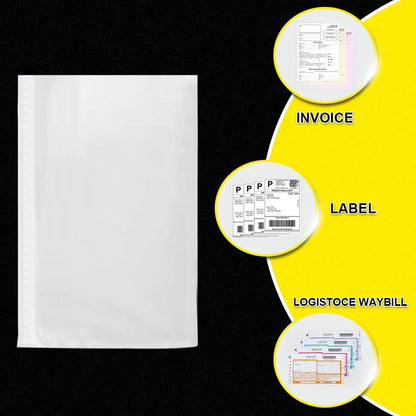 10PCS Clear Self-Adhesive Packing List Envelopes - Plastic Shipping/Mailing Pouches for Packing Slips and Invoice Labels