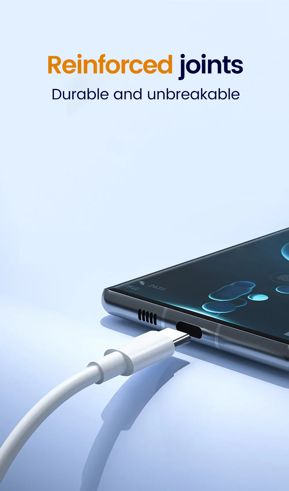 30cm USB-C to USB-C Fast Charging Cable – Compatible with iPhone 15, Xiaomi, Samsung, Huawei & Power Banks