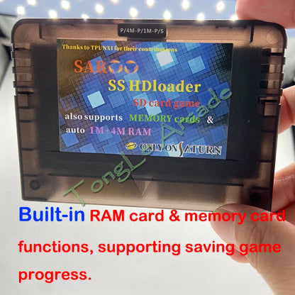 2025 V0.7 SAROO SS HDLoader Game Cartridge — SD/TF Card Support for Sega Saturn, Play Without CD