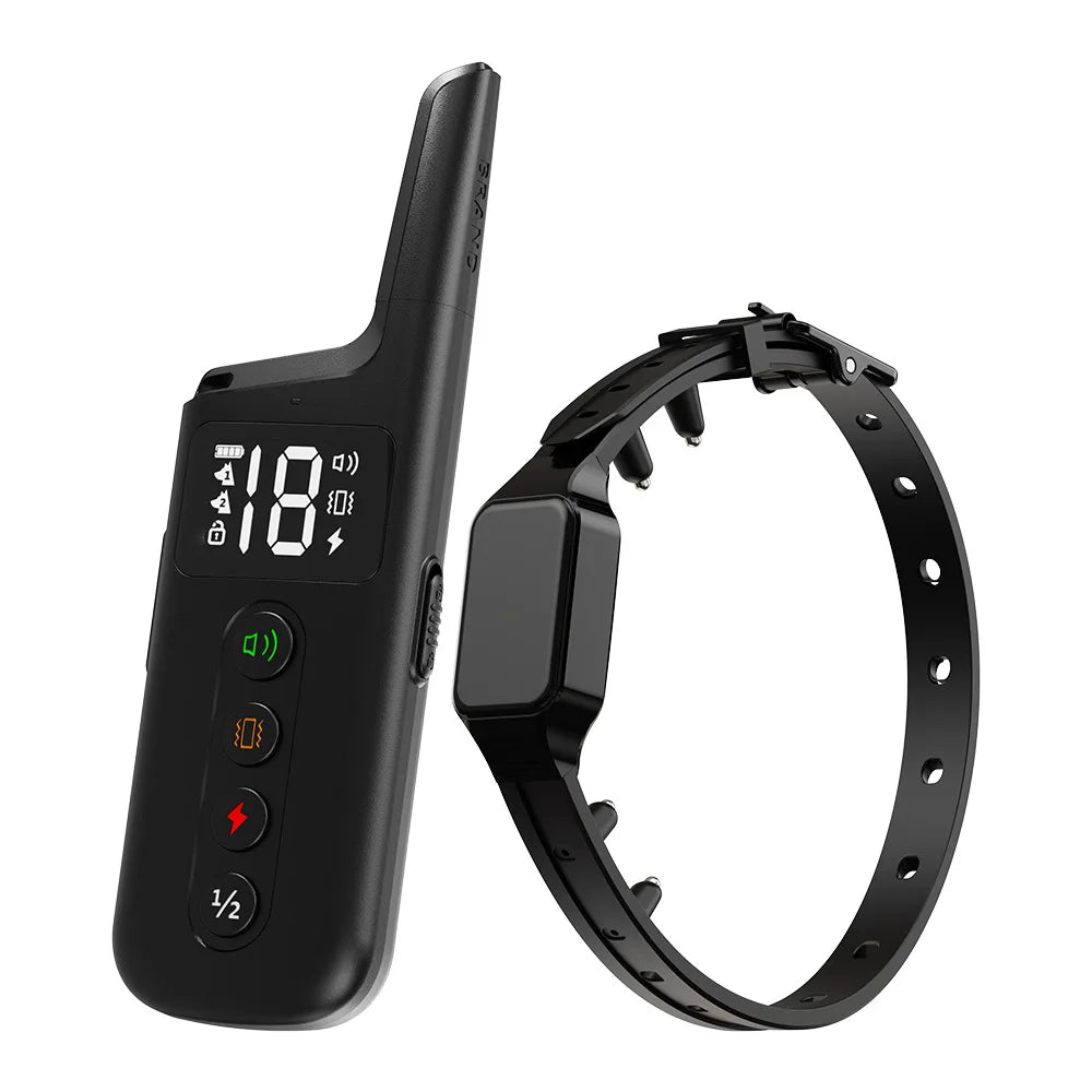 500M Remote Control Dog Training Collar Waterproof Rechargeable Anti-Bark Electric Training Device for Dogs Adjustable Behavior Correction Collar