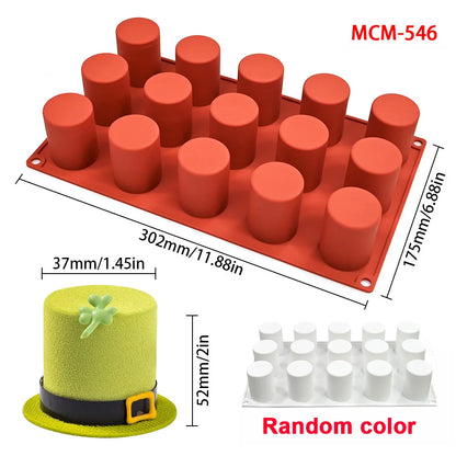 Cylinder-Shaped Silicone Mold — DIY Soap, Chocolate, Cookie Sandwich, Jelly, Pudding & Candy Baking Tool
