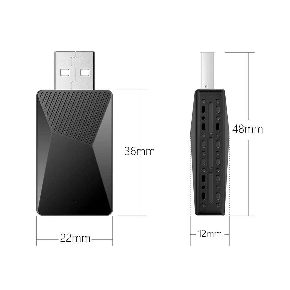 2-in-1 AI Box Mini Adapter – Wired to Wireless CarPlay & Android Auto, Plug and Play WiFi Smart Dongle, Compatible with 99% of Cars