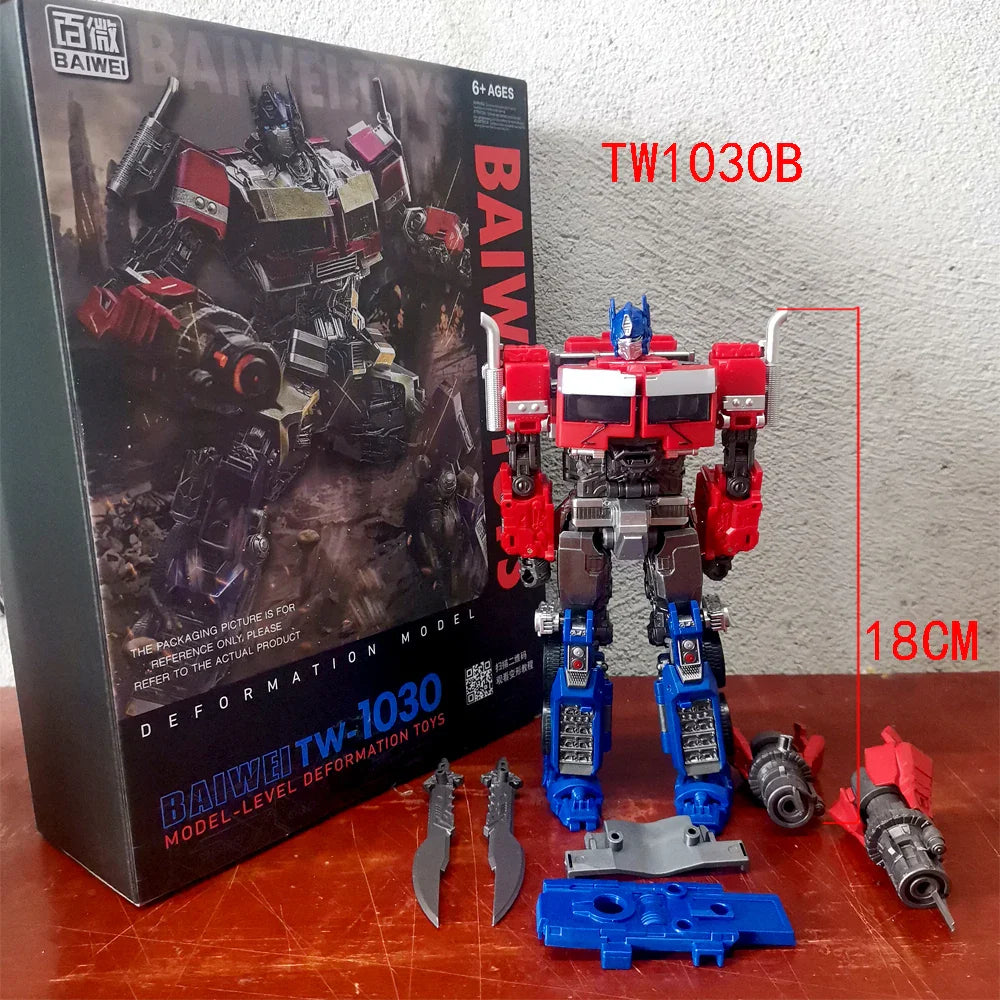 Baiwei Shockwave Transformation Toys – Sentinel Prime TW1024, Ironhide TW1026 & Bumblebee TW1025 Robot Figures TW1028/TW1030