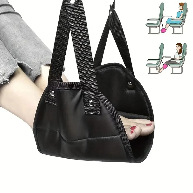 Adjustable Aircraft Leg Hammock | Office Hanging Footrest | Simple Leg Support for Travel & Car | Ergonomic Foot Pad Accessory