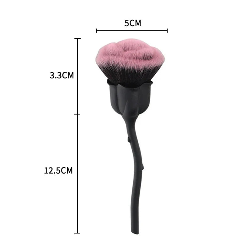 Rose Nail Dust Brush - Soft Manicure & Nail Art Cleaning Brush