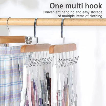 Multi-Hook Bra and Accessory Hanger - Versatile Wardrobe Organizer for Women's Bras, Scarves, Ties, and Belts