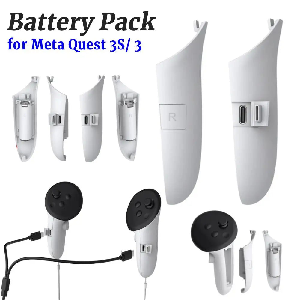 TY-5807 VR Controller Battery Pack – Rechargeable Right & Left Battery Covers for Meta Quest 3S/3 VR Controllers