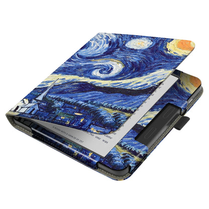 KOBO Libra 7" Leather Case – Hand Strap, Stand & Card Slot Cover for Libra Colour, Libra 2, Libra H2O (N428/N418/N873)