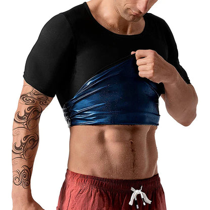 Vensslim Men’s Sauna Suit Vest — Heat Trapping Workout Fat Burner Body Shaper & Waist Trainer Corset