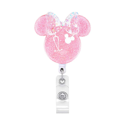 2023 Acrylic Retractable Nurse Badge Reel – Cute Anime Christmas ID Card & Key Holder Lanyard