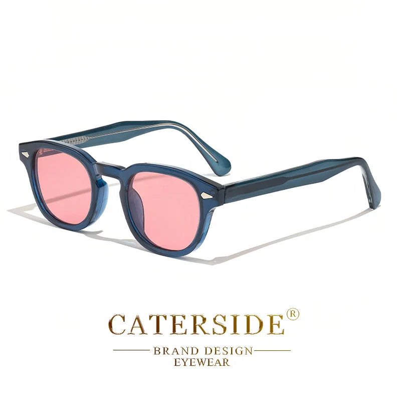 CATERSIDE Retro Small Circular Sunglasses — Luxury Punk Design Shades for Men & Women, Business & Party UV400 Eyewear