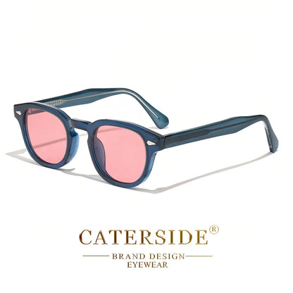 CATERSIDE Retro Small Circular Sunglasses — Luxury Punk Design Shades for Men & Women, Business & Party UV400 Eyewear
