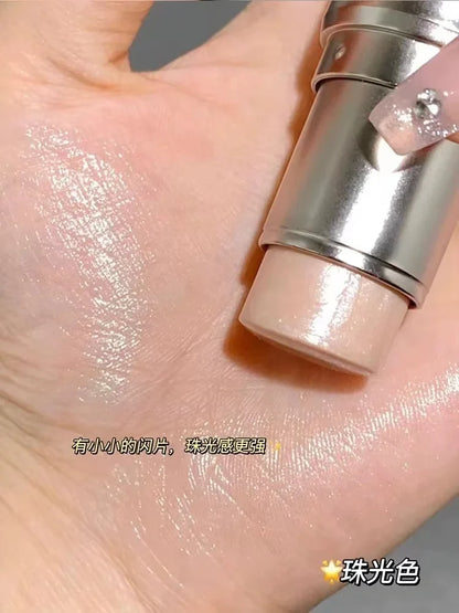 KAXIER High Gloss Stick Highlighter Blush — Waterproof Shimmer Face Contour Illuminator & Brightening Rouge