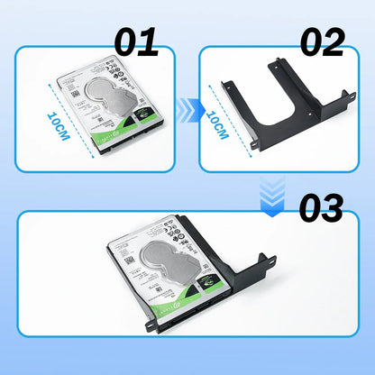 New ABS 2.5-Inch HDD/SSD Bracket with Screws for PS2 Fat – Fits SCPH-30000 & SCPH-50000 Consoles
