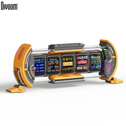 Divoom Times Gate Digital Gaming Clock - Smart App Control, WiFi, RGB LED Display & Cyberpunk Room Decor