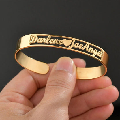 Personalized Couple Name Bracelet – Custom Handmade Gift for Her, Birthday or Anniversary