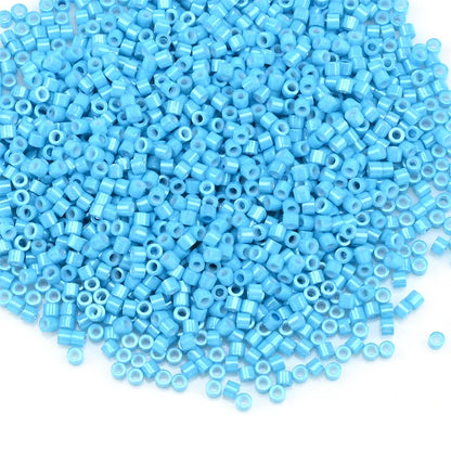 1000Pcs 1.6x1.3mm Japan Glass Seed Beads 11/0 – Cylindrical Loose Beads for DIY Statement Jewelry Making (5g Pack)