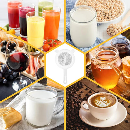 200 Mesh Fine Nylon Kitchen Strainer Spoon – Multi-Purpose Filter for Soy Milk, Juice, Yogurt & Food Sifting Tool