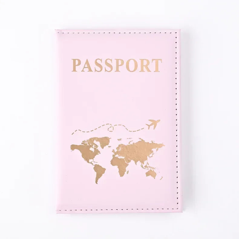 RFID Leather Passport Holder - Vintage Travel Wallet Case for Men & Women with ID and Card Storage