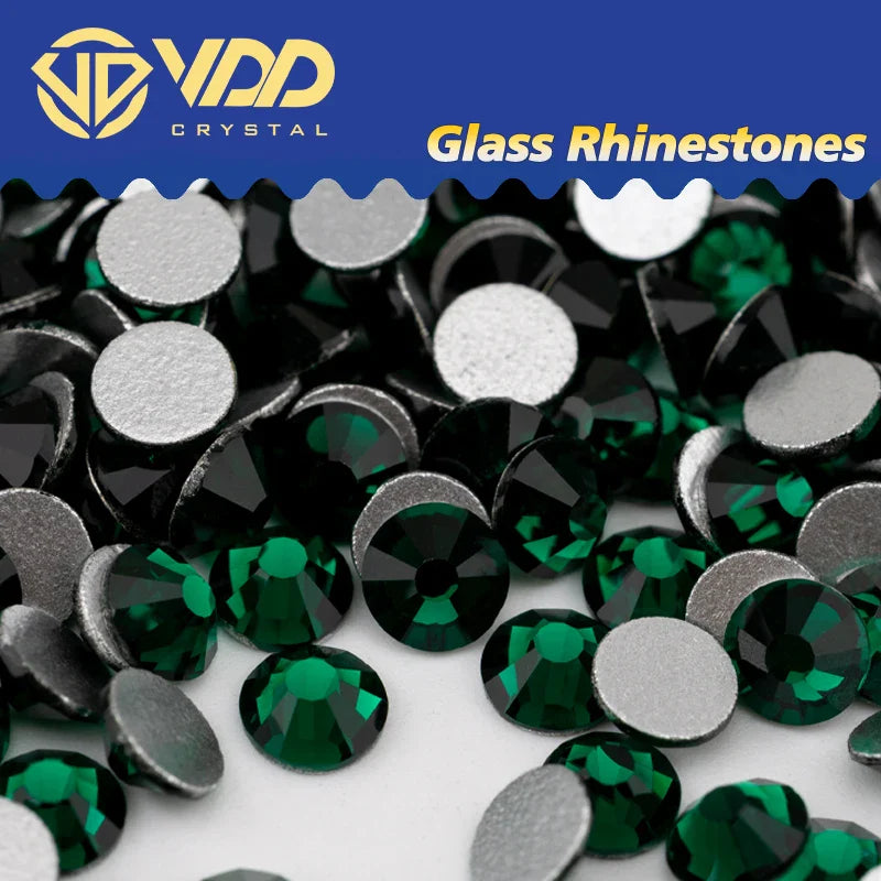 VDD SS4–SS30 Glass Crystal Rhinestones – High Quality Flatback Glitter Strass Stones for Nail Art, DIY Crafts & Decoration