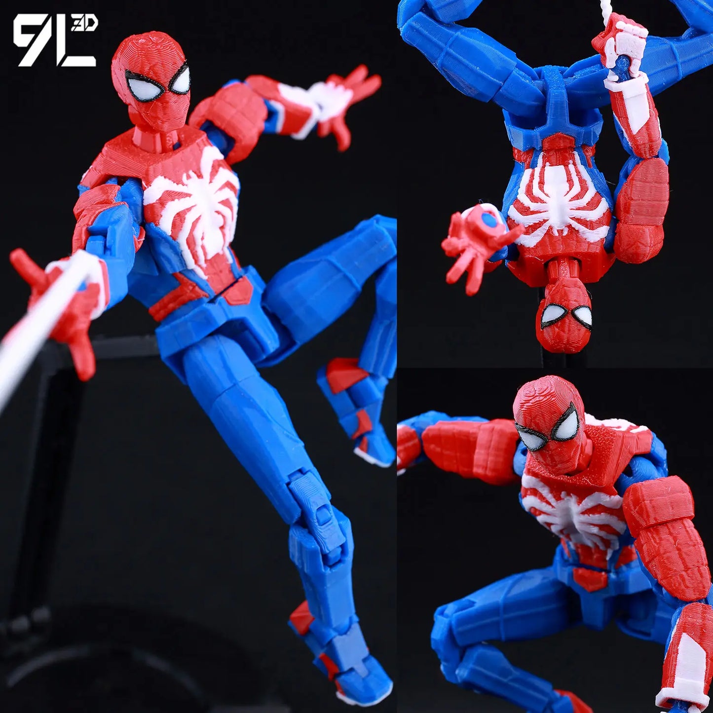 9L3D Lucky13 T13 Action Figures — 3D Printed Deadpool, Wolverine, Batman, Spider-Man & Venom Anime Model Toys, Collectible Gift