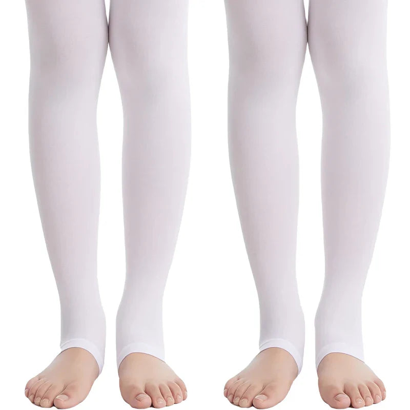 Summer Girls 60Den Semi-Transparent Velvet Matte Stirrup Tights – Footless Soft Tights for Daily Wear, Size S-XXL (80-160cm)
